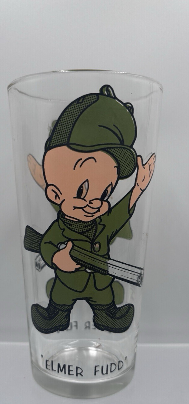 Vintage 1973 Elmer Fudd Looney Tunes Warner Bros PEPSI Collector Series Glass